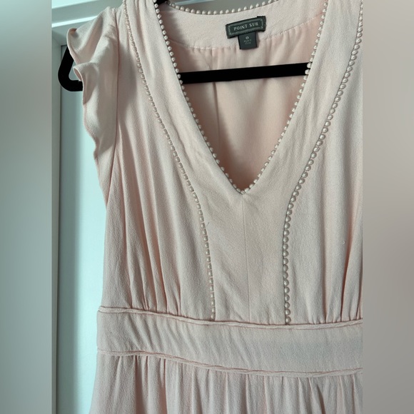 J Crew Point Sur Blush V-neck Dress Size 0 - Picture 2 of 8